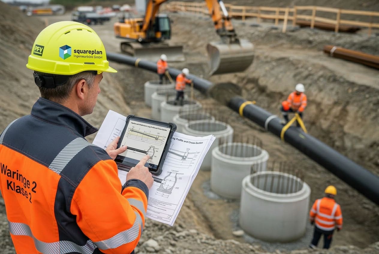 Bauleitung und Projektsteuerung im Kanalbau durch die squareplan Ingenieurbüro GmbH in München
